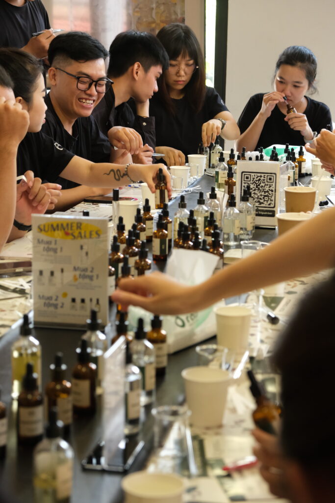 Custom perfume workshop NOTE The Scent Lab Cafe Apartment 42 Nguyen Hue Saigon