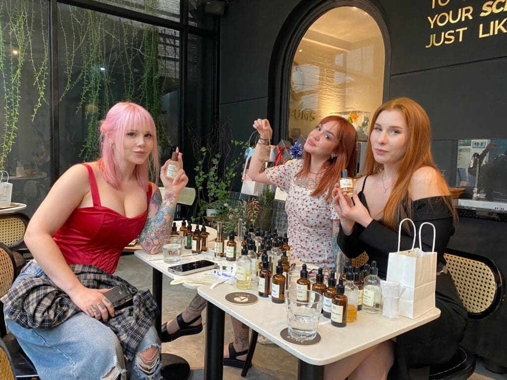 perfume Perfume creation Workshop Signature Scent Bride activities Bachelor Party