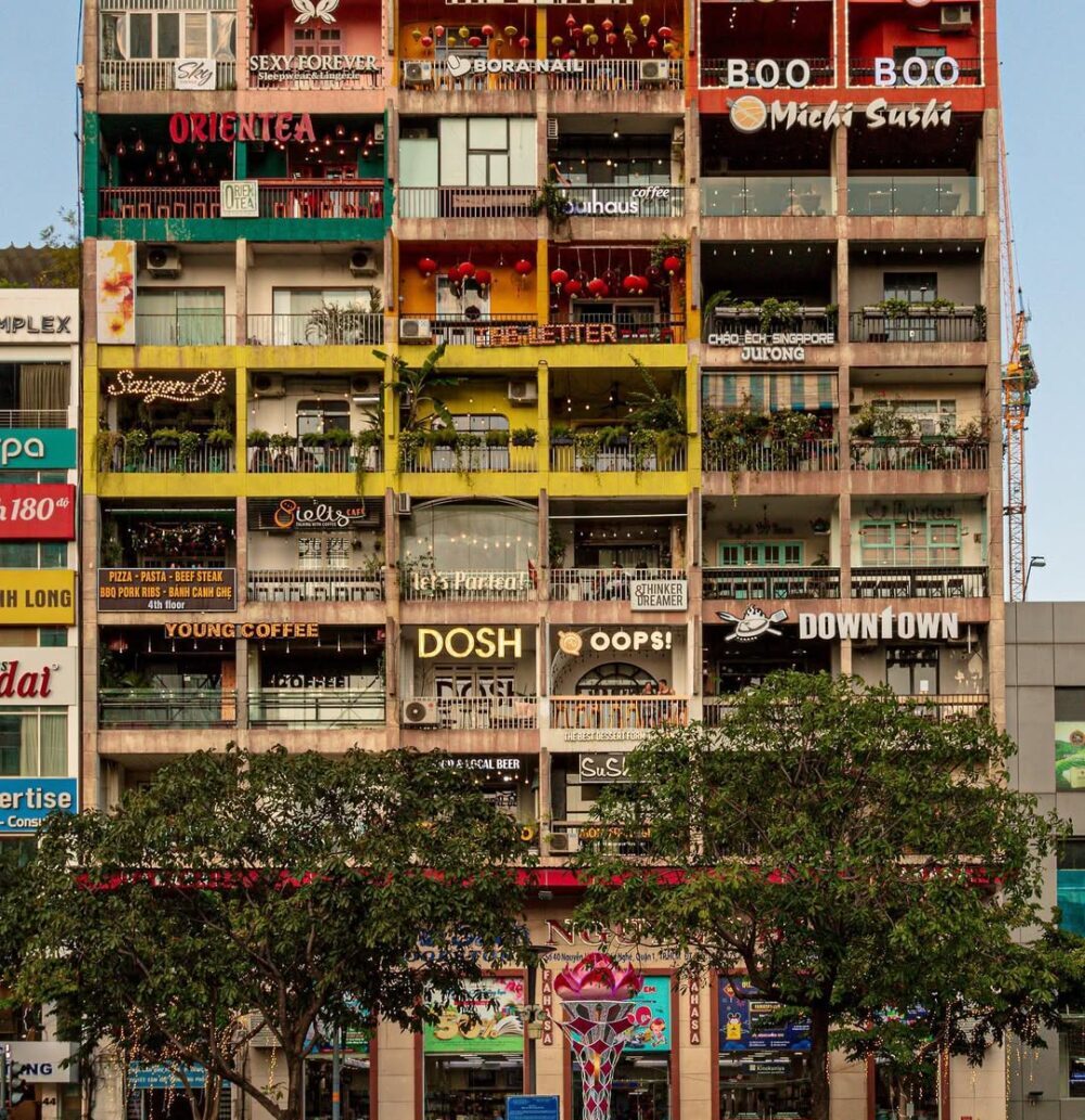 Cafe Apartment in Saigon downtown day