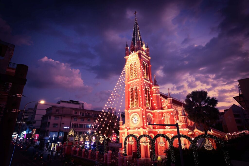Tan Dinh Church christmas activities in ho chi minh christmas activities in ho chi minh city 2025 christmas atmosphere in saigon