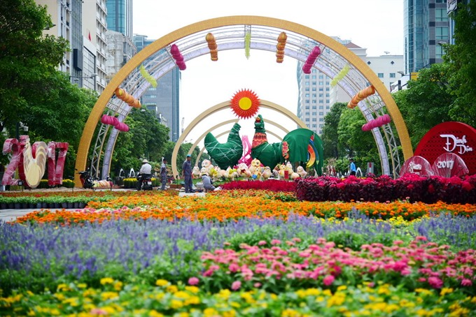 Nguyen Hue flower street vietnam tet 2026