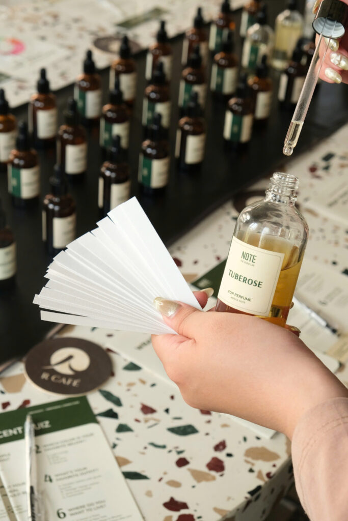 Bespoke perfume making workshop DIY Perfume workshop Hanoi Note   The Scent Lab