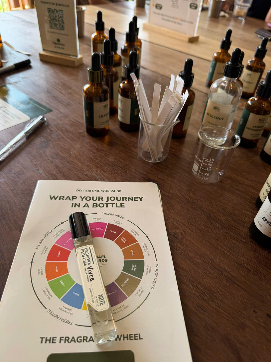 Bespoke perfume making workshop DIY Perfume workshop Hanoi Note   The Scent Lab