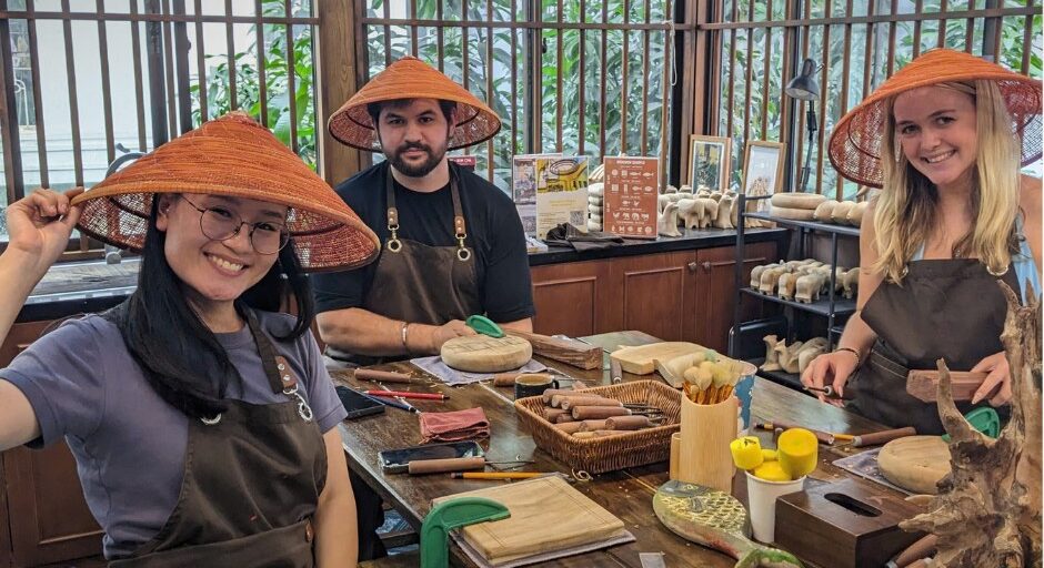 Wood carving workshop in Hanoi traditional Vietnamese wood carving unique experiences in Hanoi craft workshops in Hanoi Moc Thon Woodtales