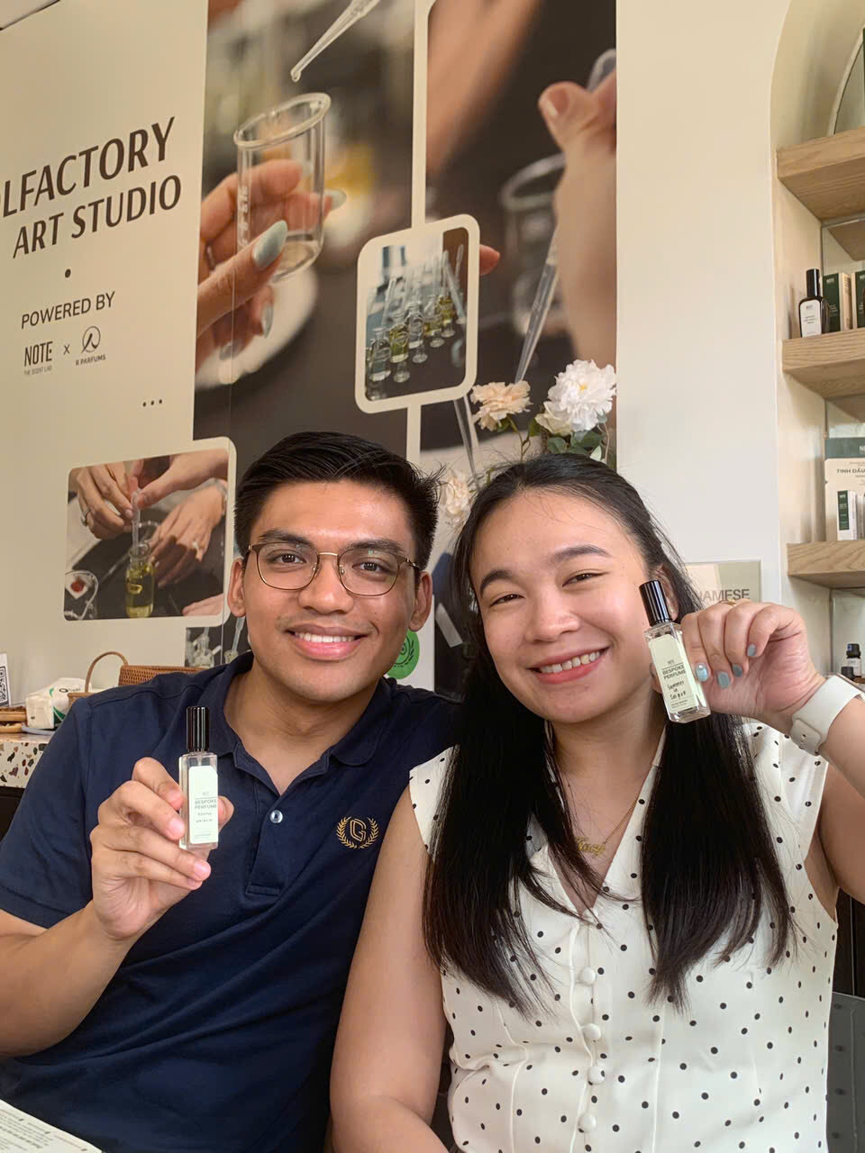 Couple creating perfume on their last day in Ho Chi Minh City