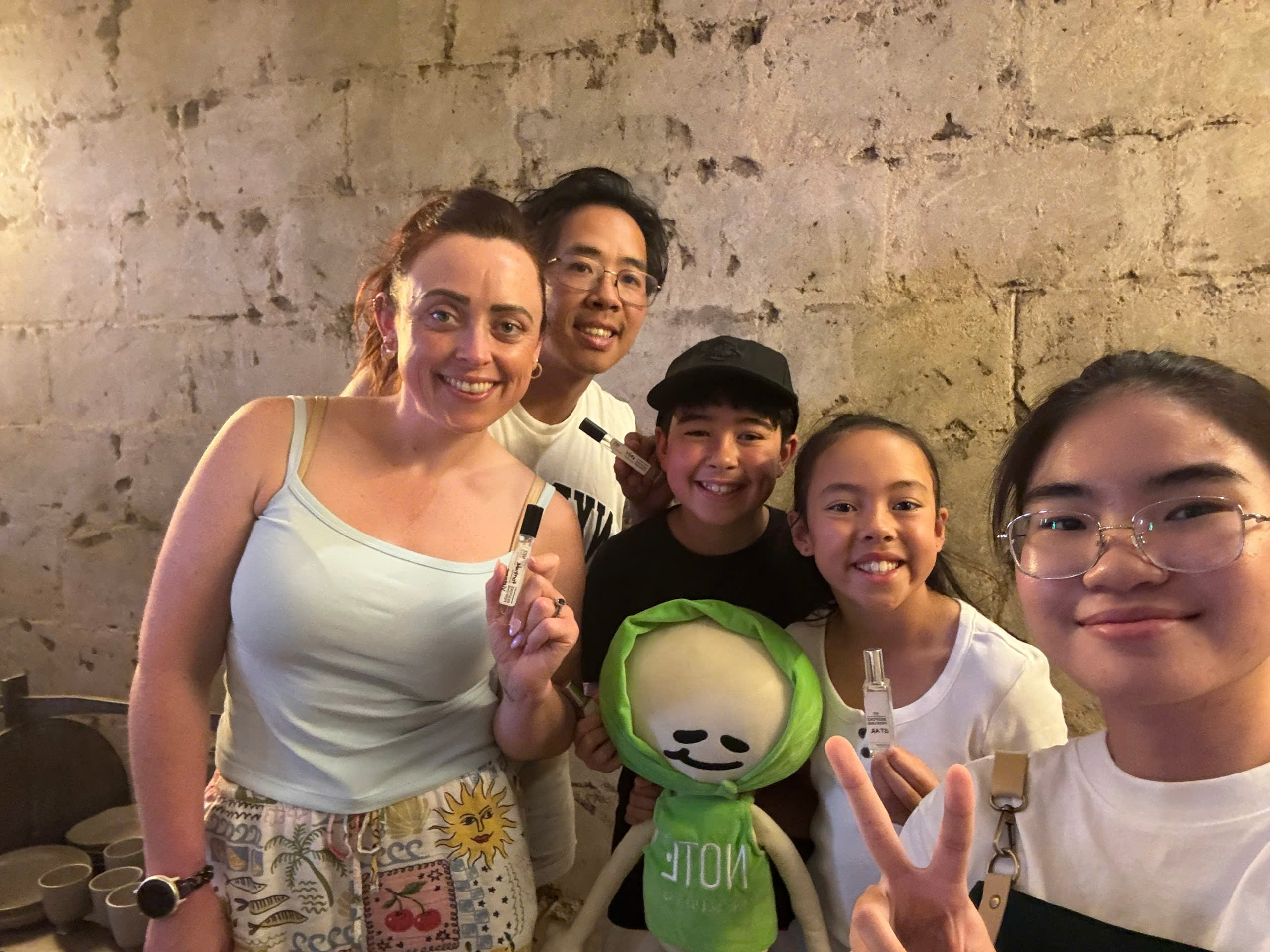 Custom perfume bottle and formula card from perfume workshop Vietnam