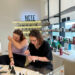 Visitors creating bespoke perfume at NOTE Lotte Mall Hanoi workshop