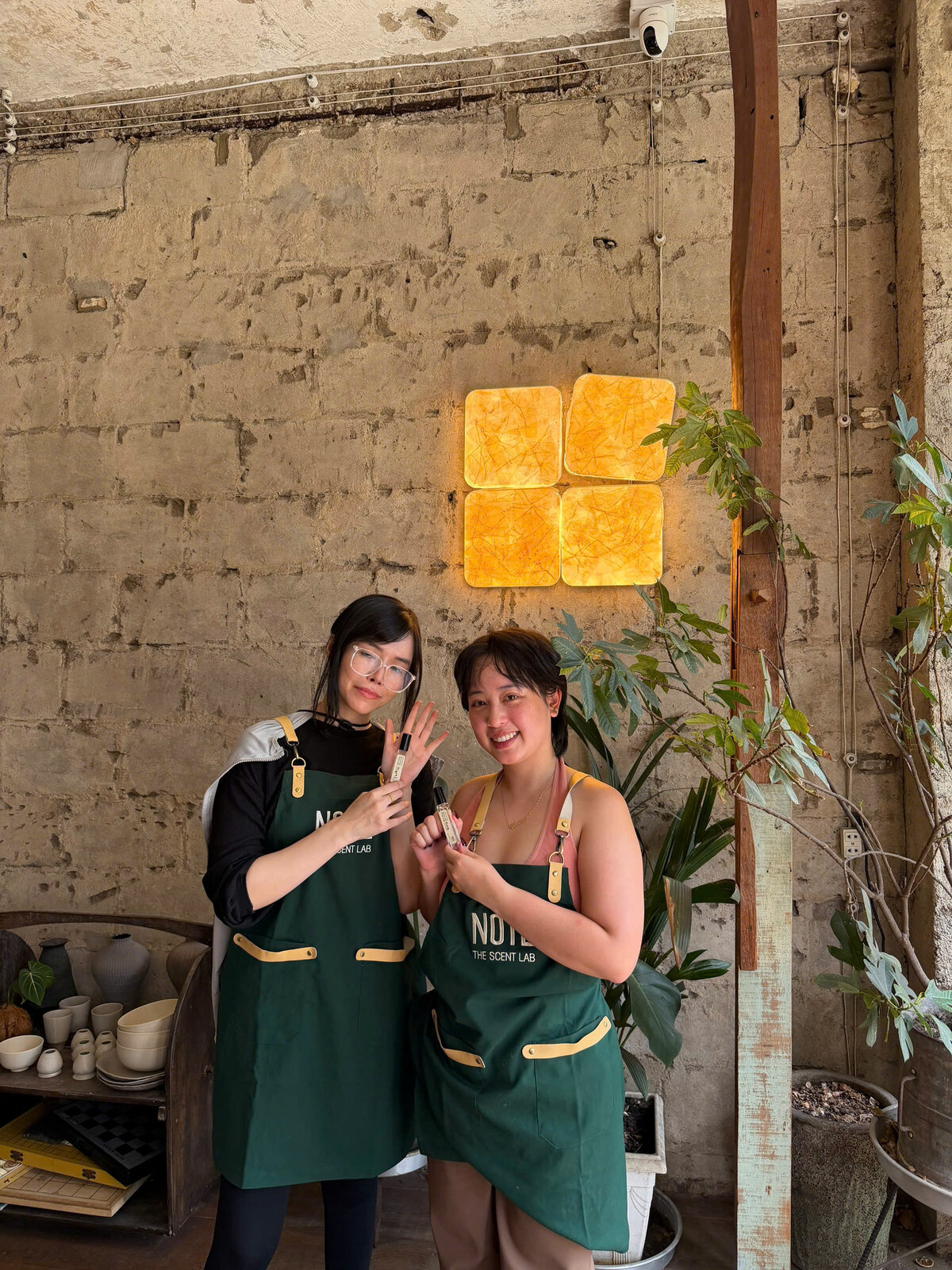 japanesetravelersperfumebottlesdisplay Perfume Workshop by NOTE The Scent Lab Perfume bottles display at NOTE workshop