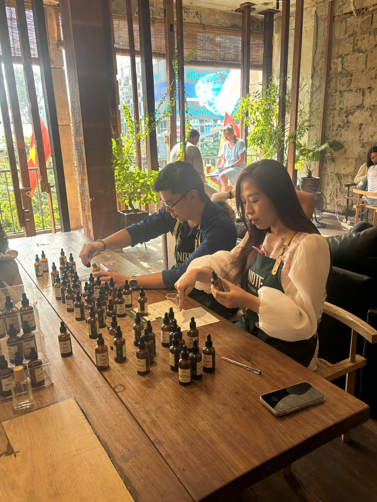 hinoki scent Vietnam  creating custom scent at NOTE The Scent Lab