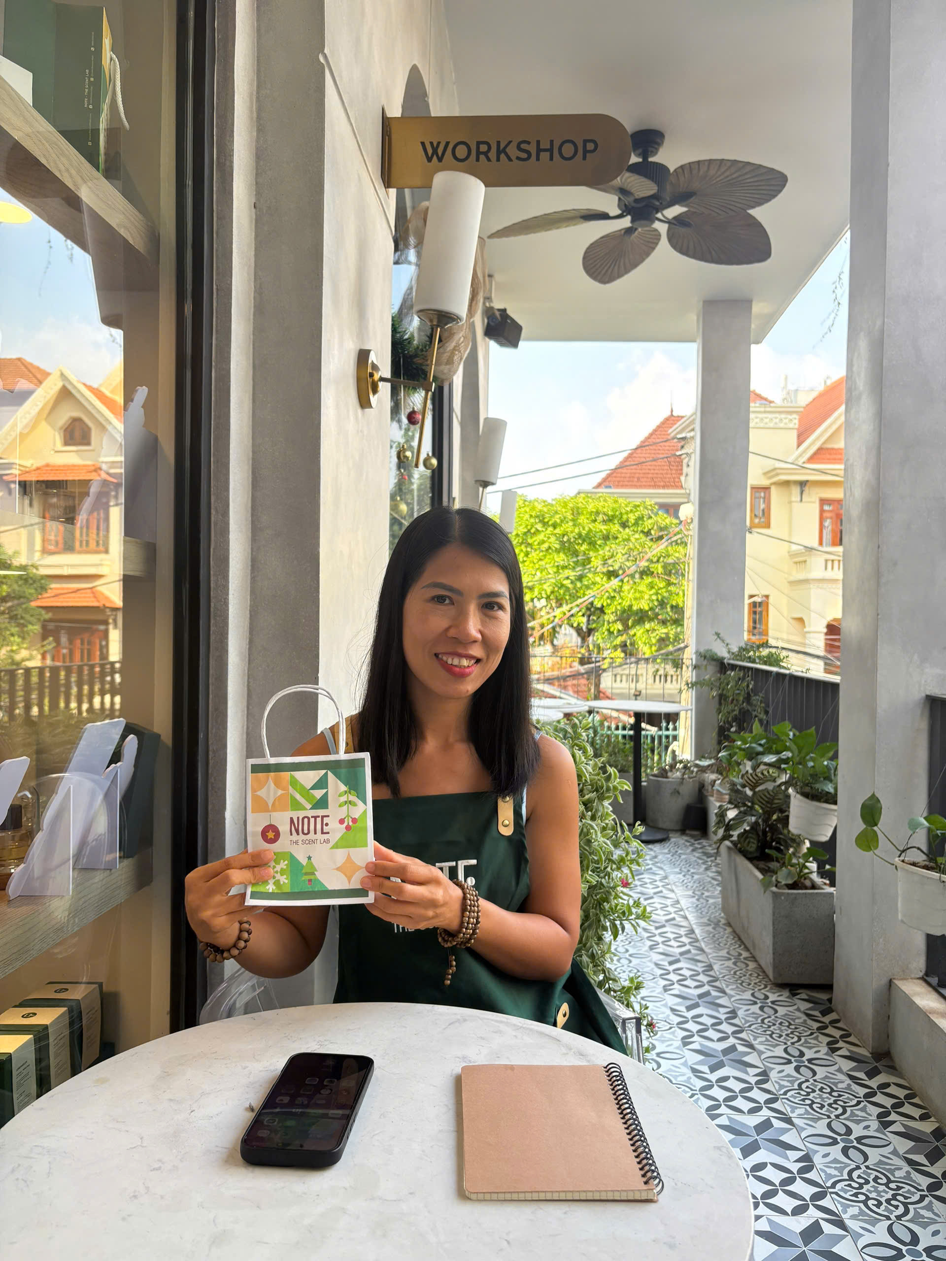 Perfume making workshop ingredients at NOTE The Scent Lab Ho Chi Minh City