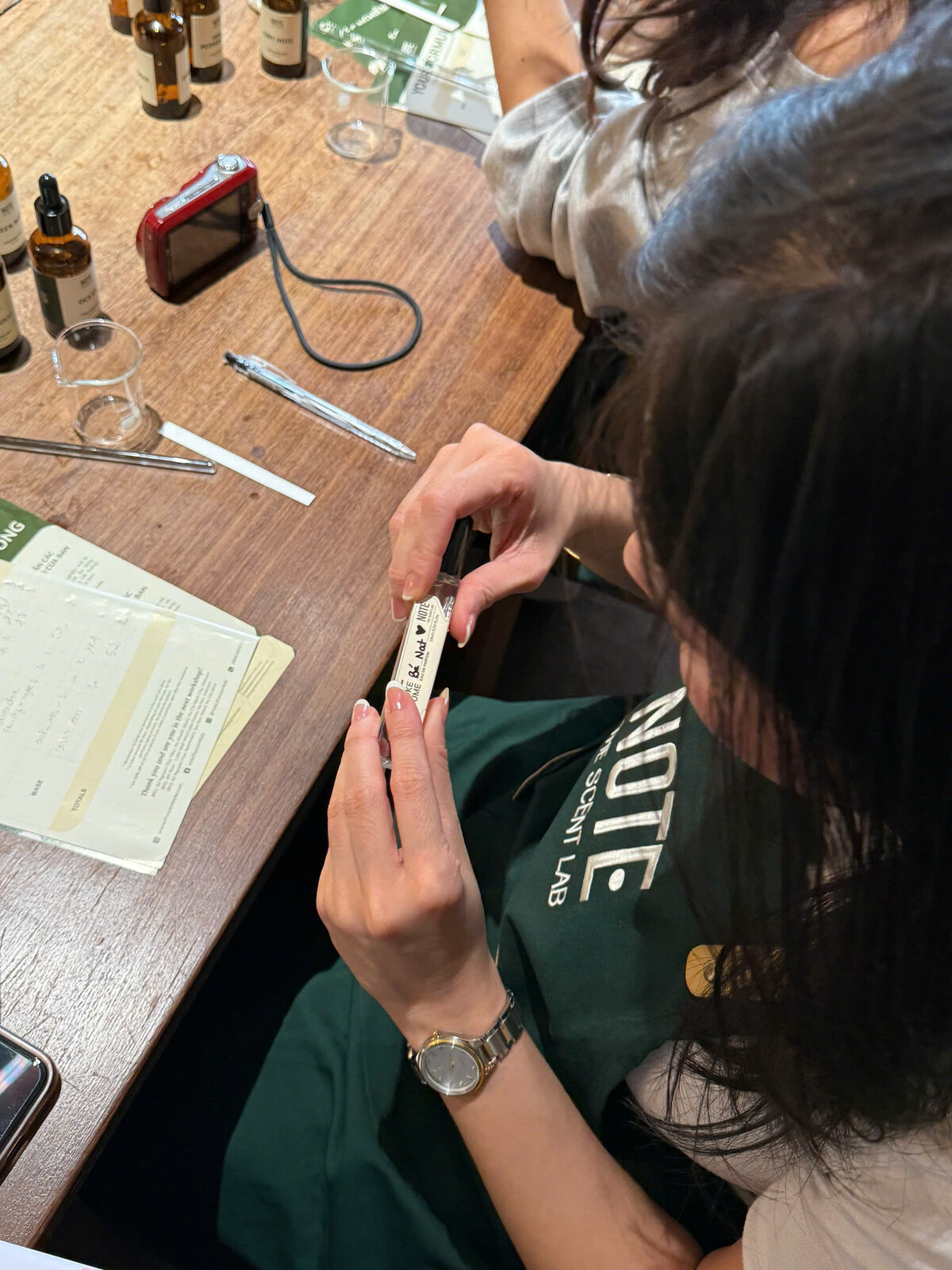 perfume blending workshop at NOTE studio Lotte Mall