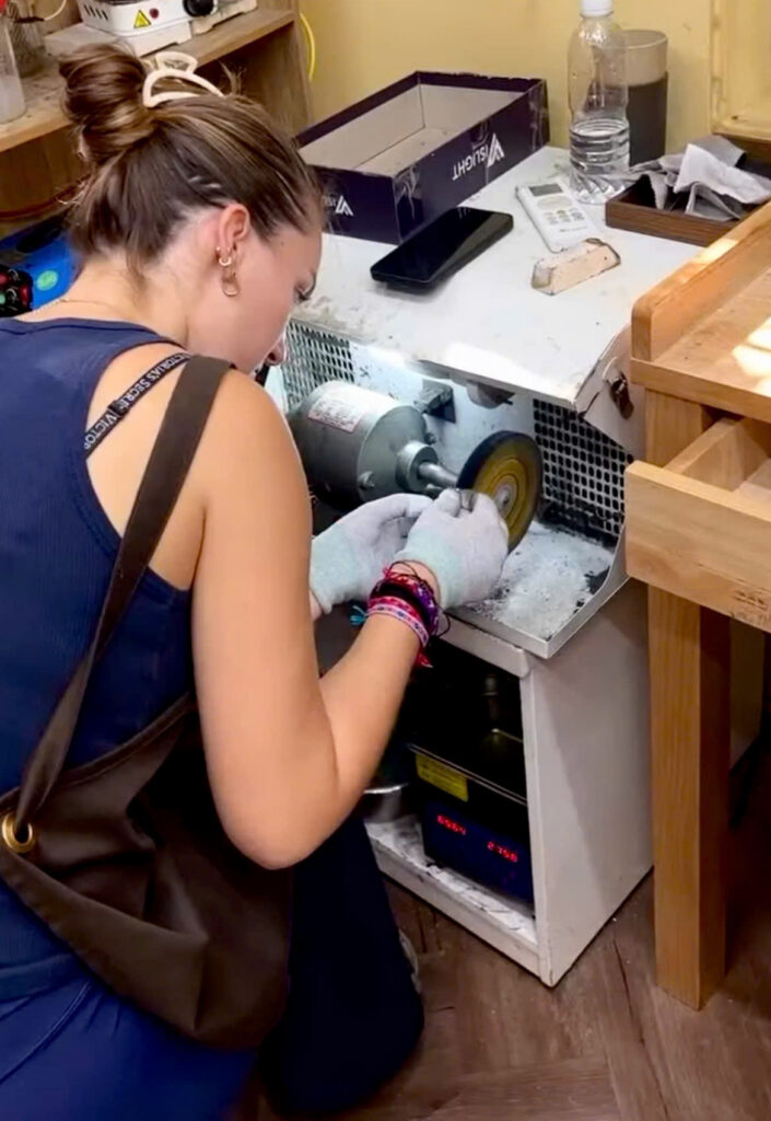 Gemstone silver clay ring workshop Silver making class Hanoi DIY jewelry workshop Vietnam craft workshops in Hanoi unique experiences in Hanoi