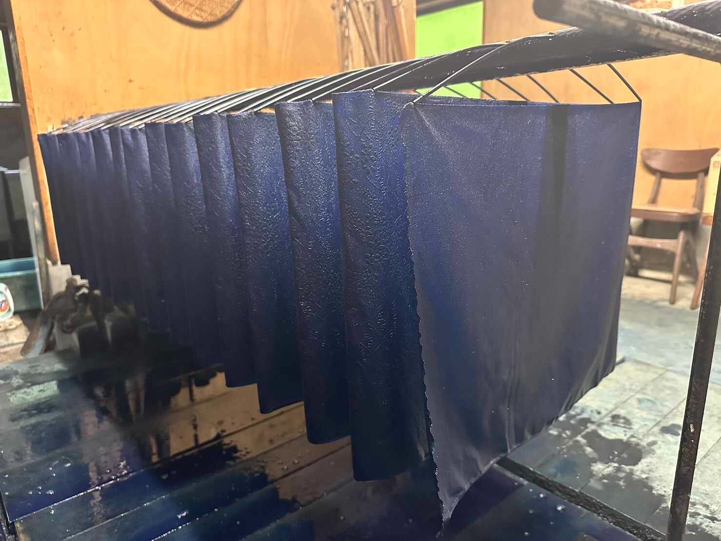 indigo dye fabric  destination scenery for NOTE The Scent Lab