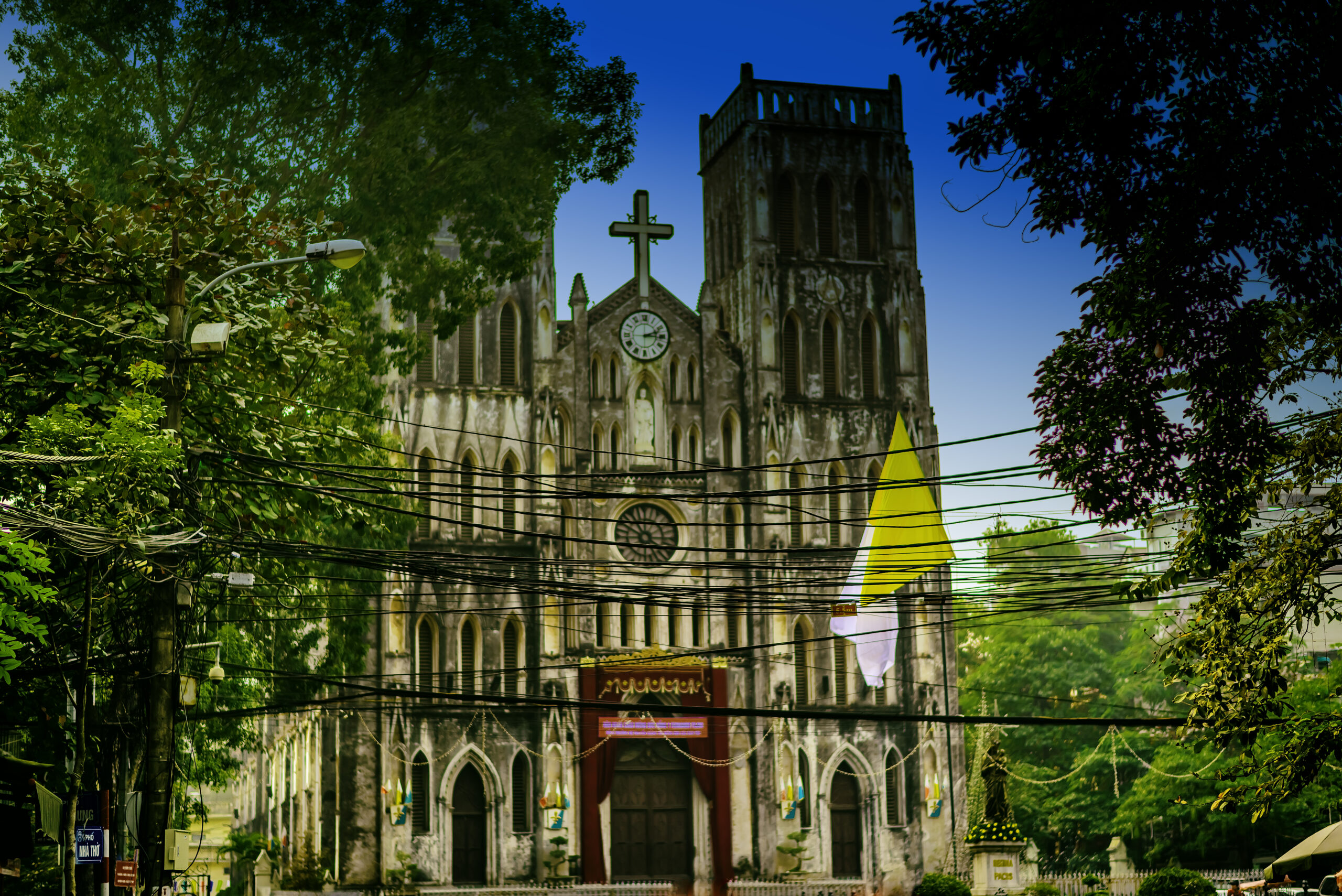 St Joseph's Cathedral, a French colonial gothic Hanoi attraction in the Old Quarter