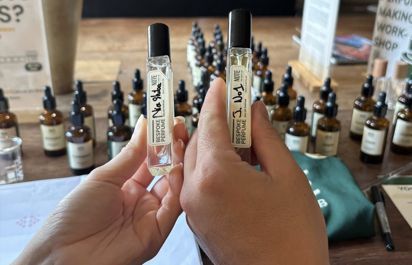 Bespoke perfume making workshop; DIY Perfume workshop Hanoi; Note - The Scent Lab